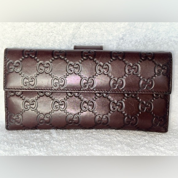 GUCCI Authentic  Guccisima Continental leather wallet - Picture 2 of 15